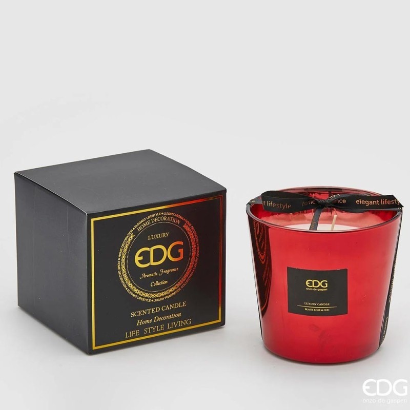 Candela Profumata Mirror "Black Rose e Oud" in Bicchiere Specchiato | EDG