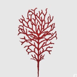 EDG Ramo di corallo glitterato rosso alto 40 cm