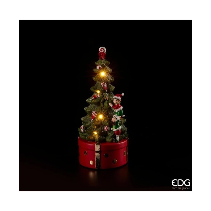 EDG Carillon Pino degli elfi con LED alto 37 cm
