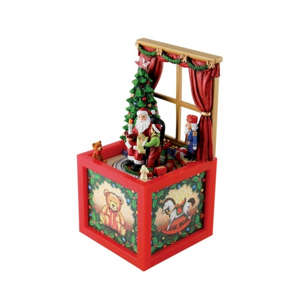 CAVALLO A DONDOLO CON BABBO NATALE CARILLON - NOEL