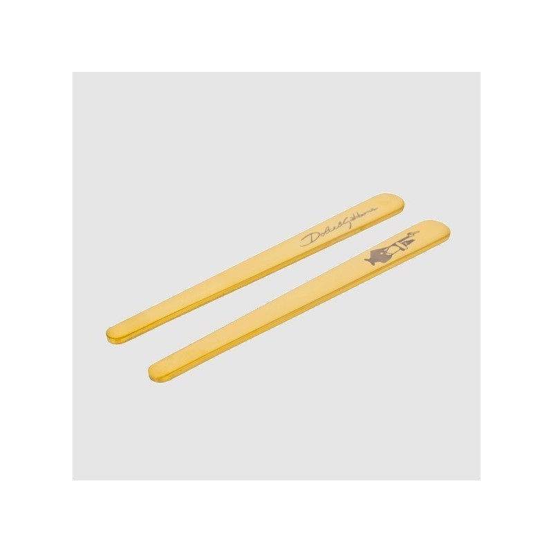 SET MOKA 2TZ + 2 BICCHIERNI + 2PALETTE ORO ID&G
