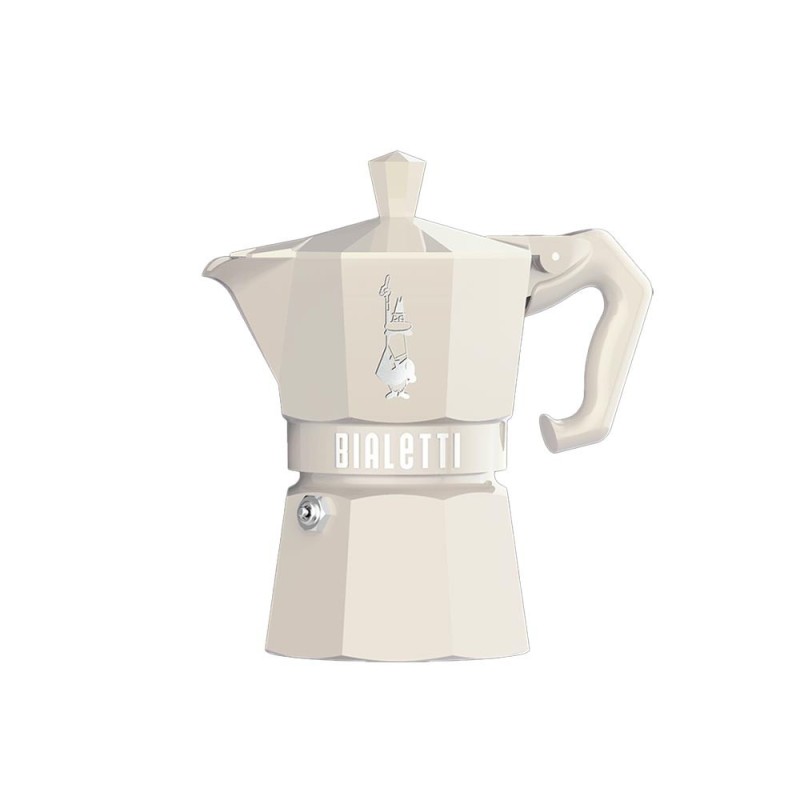 Moka Exclusive Cream 3 Tazze Bialetti Design Vintage Made in Italy