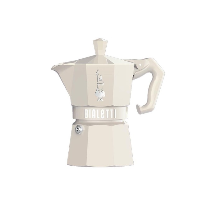 Moka Exclusive Cream 3 Tazze Bialetti Design Vintage Made in Italy