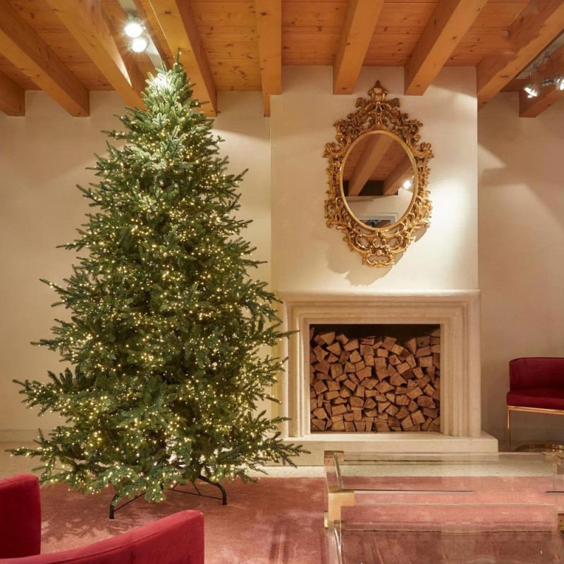 Albero di Natale Monumentale Pino Luxury Nature H300 cm con 7000 Mini LED Integrati - EDG Enzo De Gasperi (Ø 186 cm)