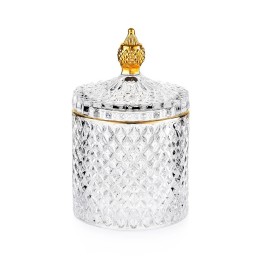 Emò Italia Porta bonbon Eterea vetro e oro alta 17 cm