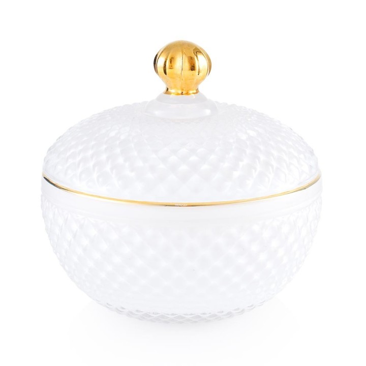Emò Italia Scatola Medina vetro bianco Ø 12 cm