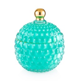 Emò Italia Scatola Medina bombata in vetro verde alta 13 cm