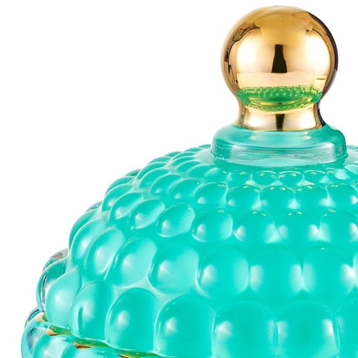 Emò Italia Candela Medina bombata in vetro verde alta 13 cm