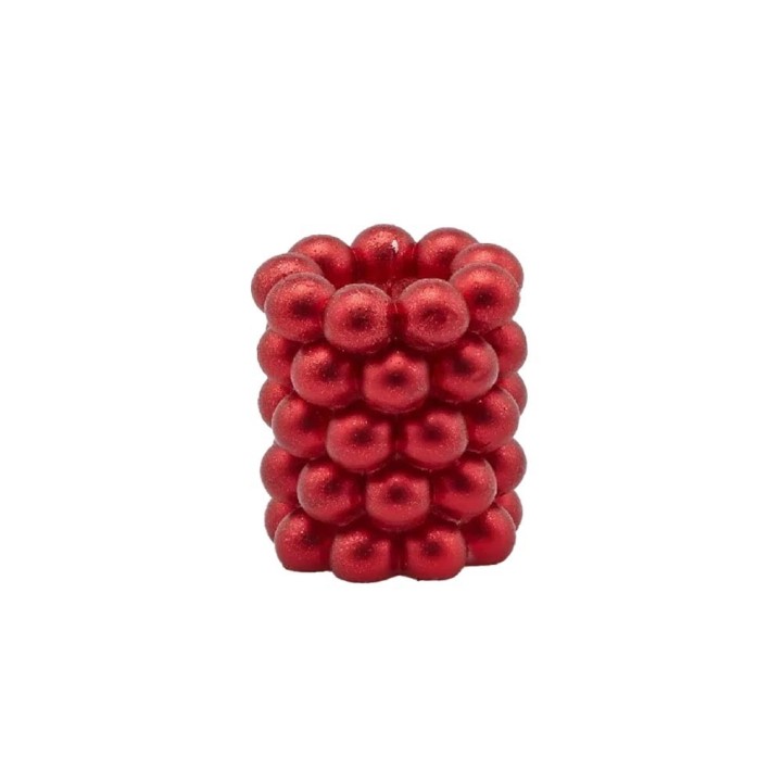 EDG Candela moccolo a sfere rossa alta 9,5 cm