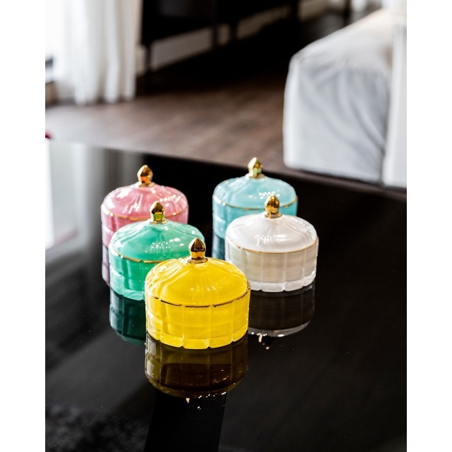 Candela in Vetro Gialla Emò Italia Collezione...