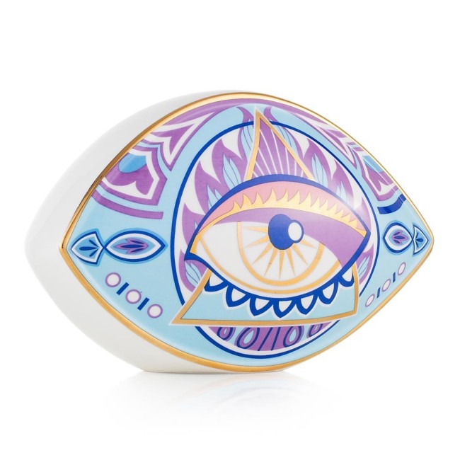 Fermacarte in Porcellana Emò Italia Egeo con Occhio Greco