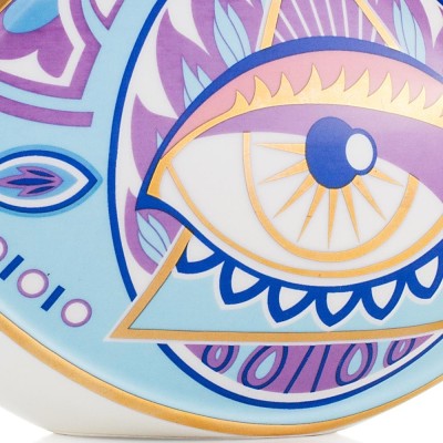 Fermacarte in Porcellana Emò Italia Egeo con Occhio Greco 2