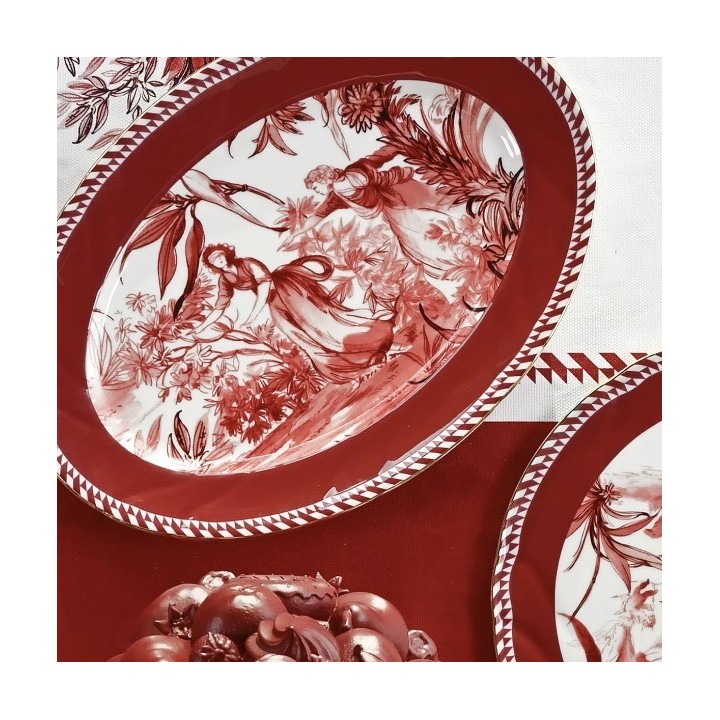 Baci Milano Piatto da portata ovale Le Rouge 36 × 26 cm
