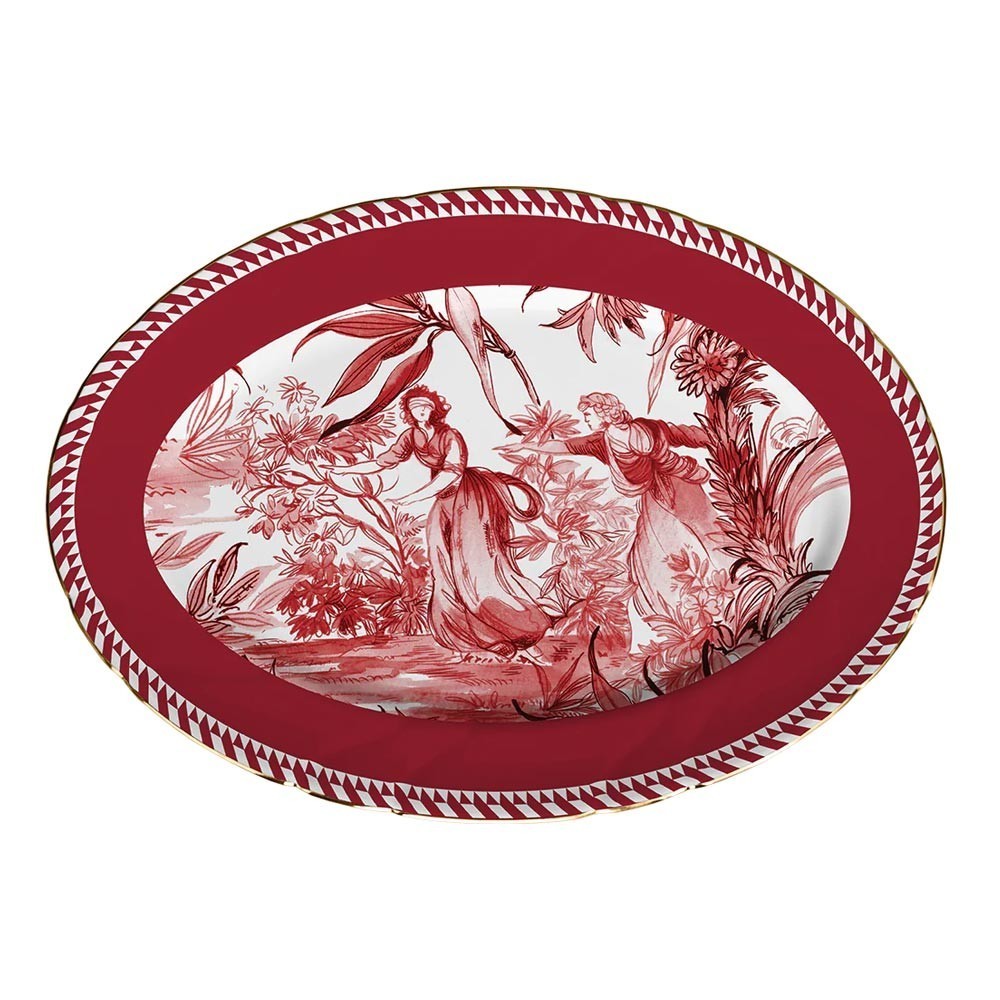 Baci Milano piatto ovale per servire Le Rouge grande 36x26cm - Candida  Celiento