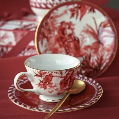 SET 2 TAZZINE CAFFE PORCELLANA - LE ROUGE  2