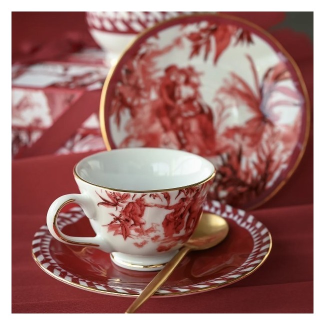 SET 2 TAZZINE CAFFE PORCELLANA - LE ROUGE