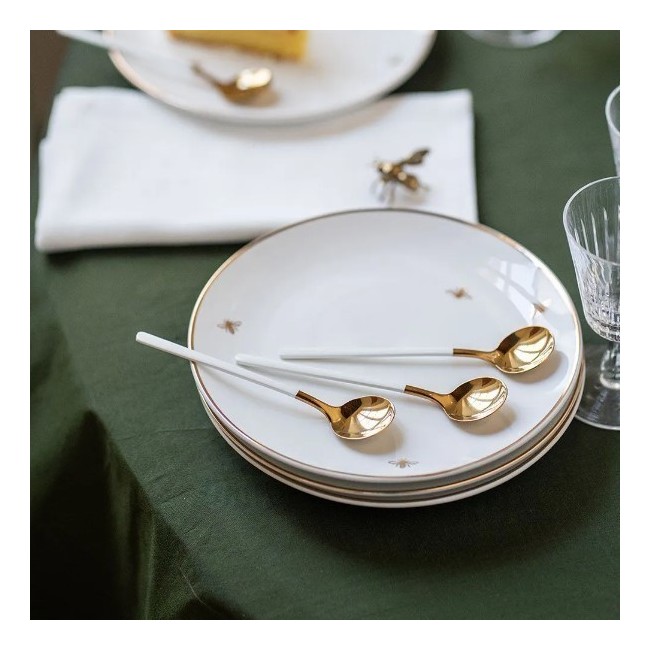 SET 4 PIATTI DOLCE API Bialetti Oro delle Api...