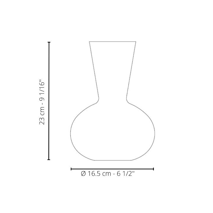 Venini Vaso Idria lattimo e talpa alto 23 cm