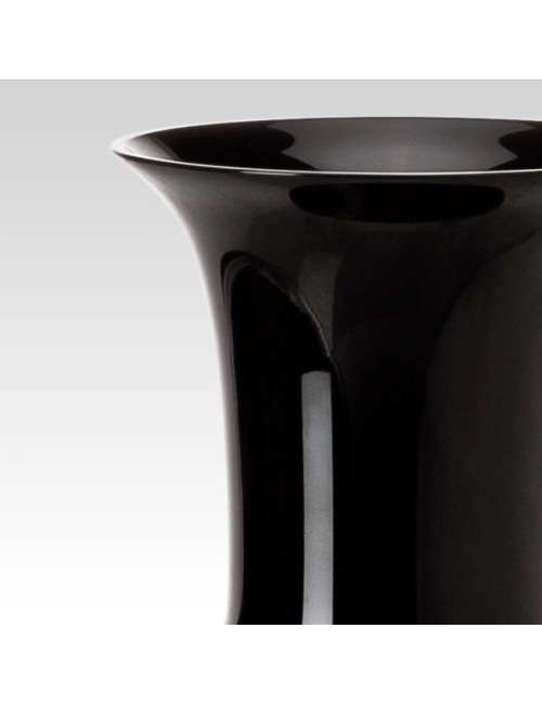 Vaso Opalino Nero Venini in Vetro di Murano –...