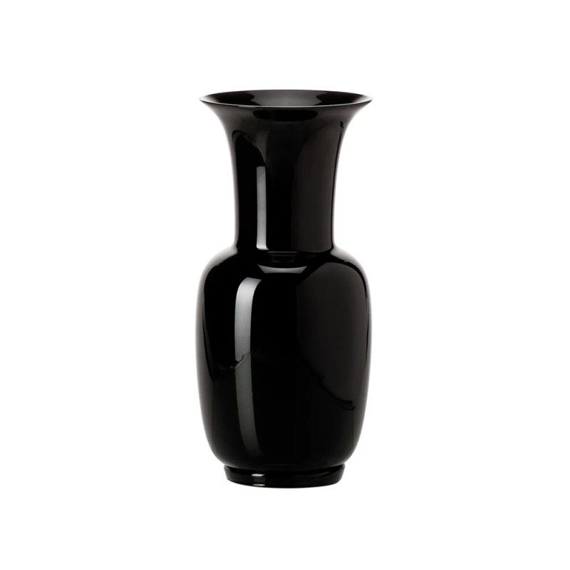 Vaso Opalino Nero Venini in Vetro di Murano – Design Iconico