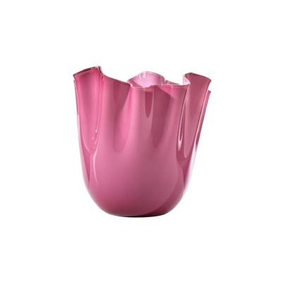 Vaso Fazzoletto Venini Magenta Sabbiato con Interno...