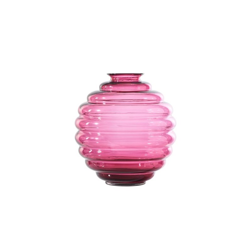 Vaso Deco Venini Magenta Trasparente – Vetro di Murano Artigianale
