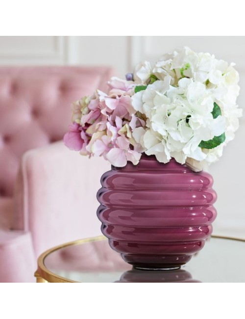 Vaso Deco Venini Magenta con Lattimo – Vetro di...