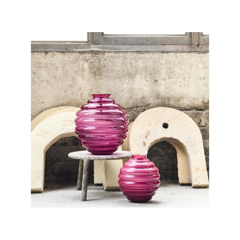 Vaso Deco Venini Magenta con Lattimo – Vetro di...
