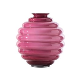 Venini Vaso Deco magenta con interno lattimo alto 29 cm