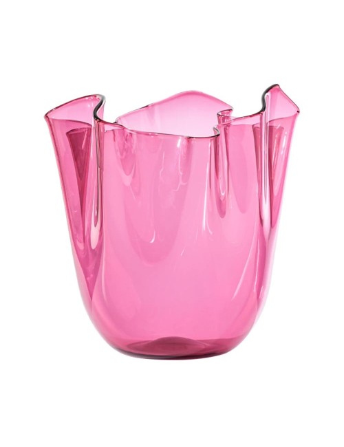 Vaso Fazzoletto Opalino Venini Magenta Trasparente – Design Bianconi