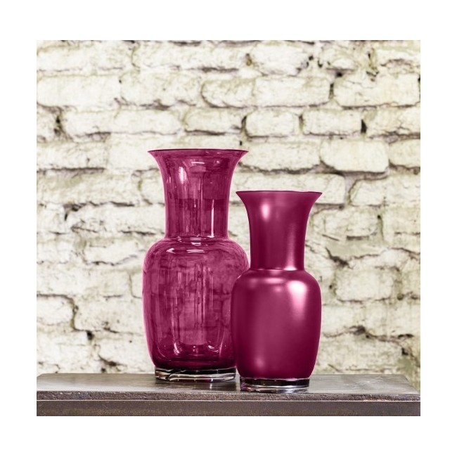 Vaso Opalino Venini Magenta Trasparente con...