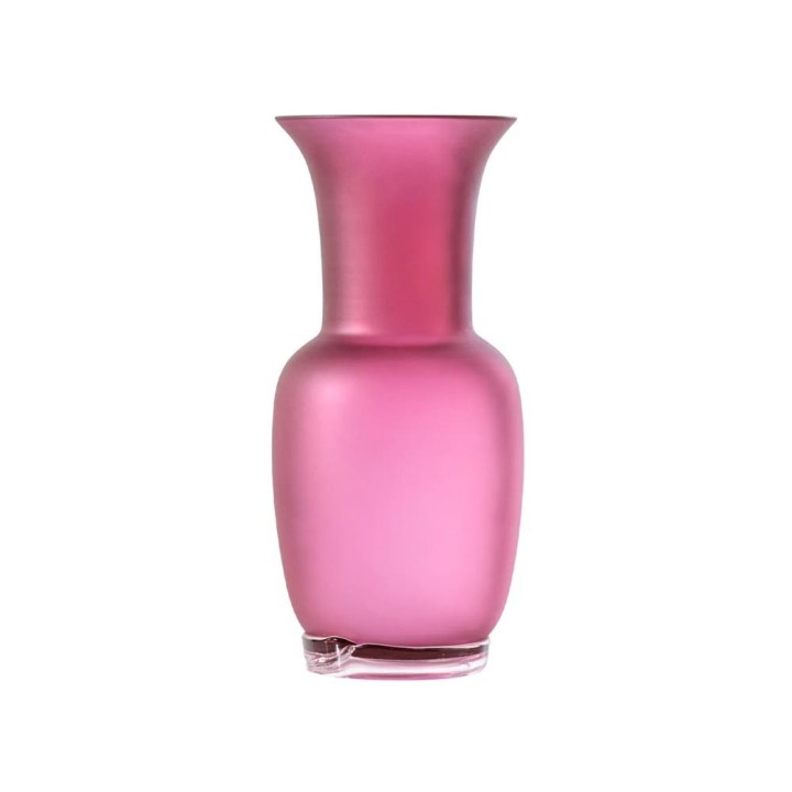 Venini Vaso Opalino sabbiato magenta alto 36 cm