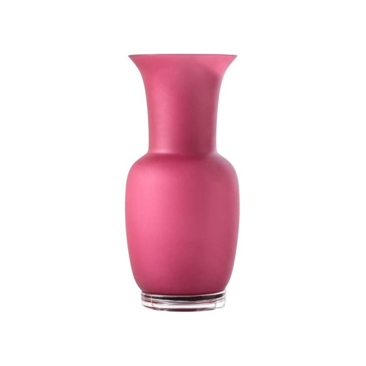 Vaso Opalino Venini Magenta Sabbiato – Design Murano Made in Italy