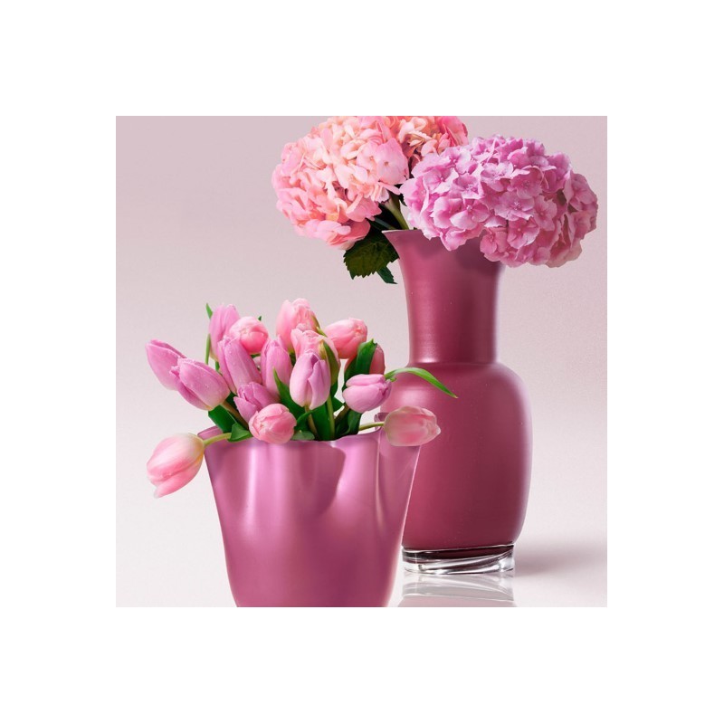 Vaso Opalino Venini Magenta Sabbiato – Vetro di...