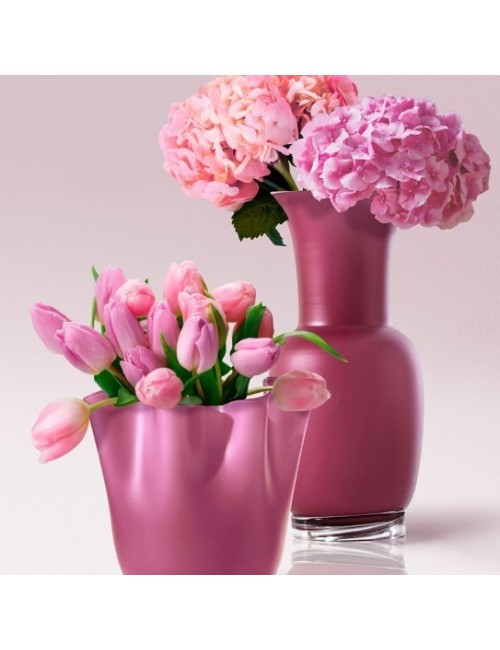 Vaso Opalino Venini Magenta Sabbiato – Vetro di...