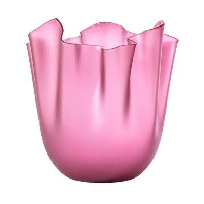 Vaso Fazzoletto Venini Magenta Sabbiato Trasparente –...