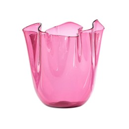 Venini Fazzoletto sabbiato magenta trasparente alto 24 cm