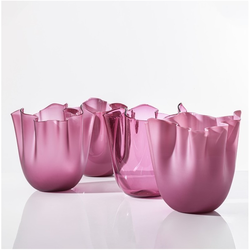 Vaso Fazzoletto Venini Magenta Sabbiato – Icona...
