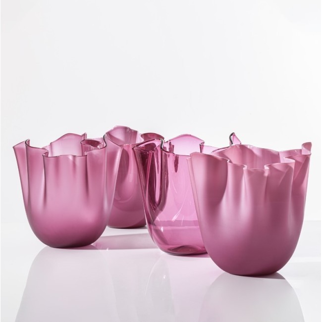Vaso Fazzoletto Venini Magenta Sabbiato – Icona...