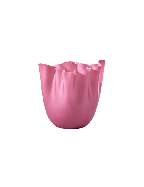 Vaso Fazzoletto Venini Magenta Sabbiato – Vetro di Murano Iconico