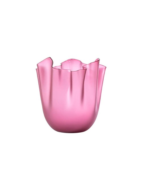 Vaso Fazzoletto Opalino Venini Magenta Sabbiato – Vetro di Murano Iconico