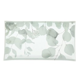 Hervit Creations Piatto Botanic in vetro bianco 20 × 37 cm