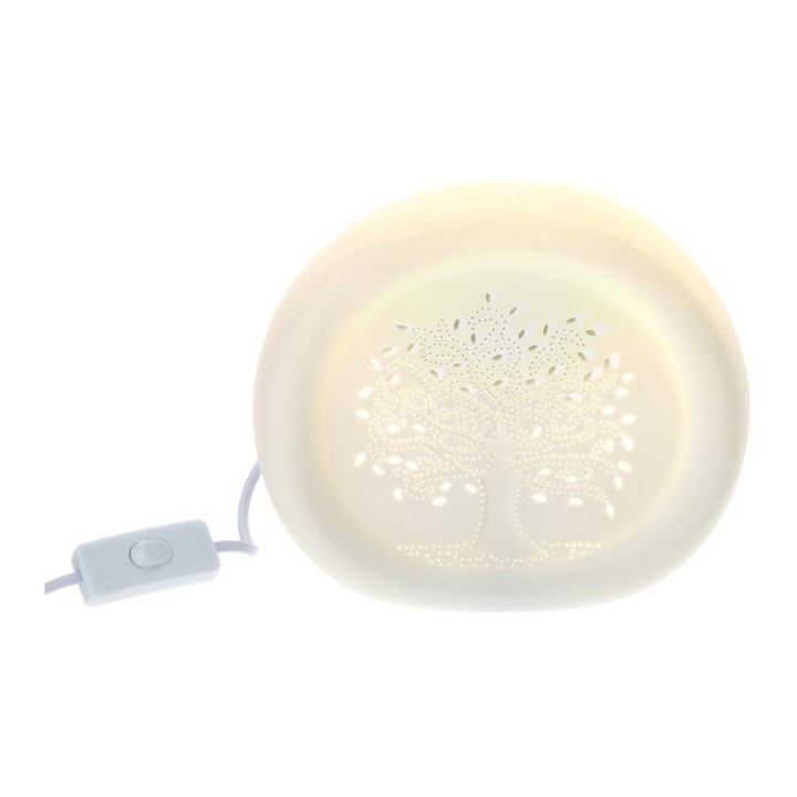 Hervit Lampada Oblò in porcellana albero 21 × 9 × 18 cm