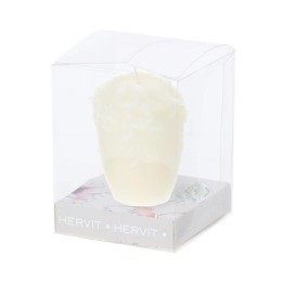 Hervit Candela Bouquet in cera di soia bianca da 6 cm