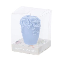 Hervit Creations Candela Bouquet in cera di soia blu da 6 cm
