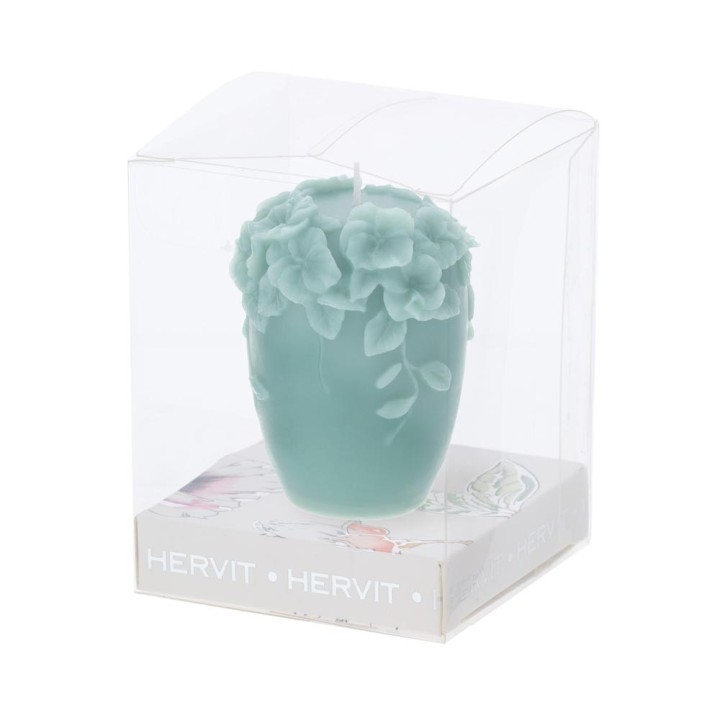Hervit Candela Bouquet in cera di soia verde da 6 cm