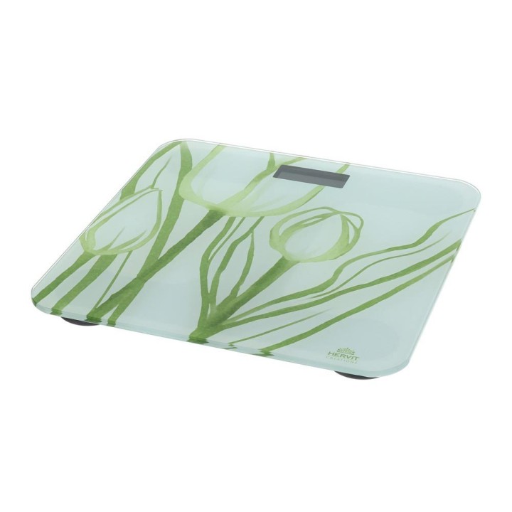 Hervit Bilancia pesapersone Tulip in vetro 27 × 27 cm