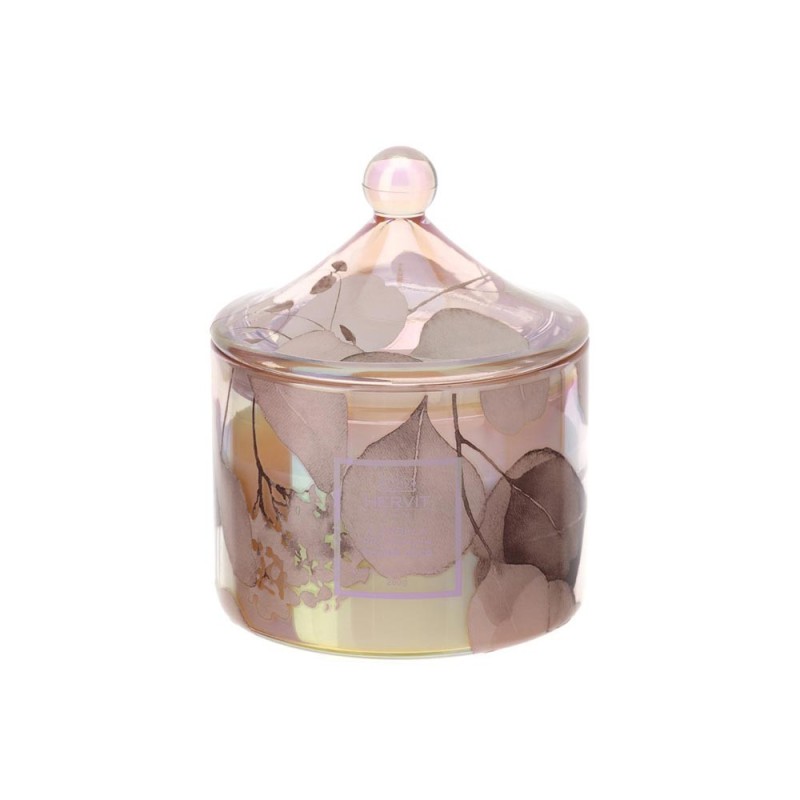 Candela Profumata in Vaso di Vetro "Botanic Pagoda" Rosa (260 gr) Fragranza Chanel Coco – Hervit Creations