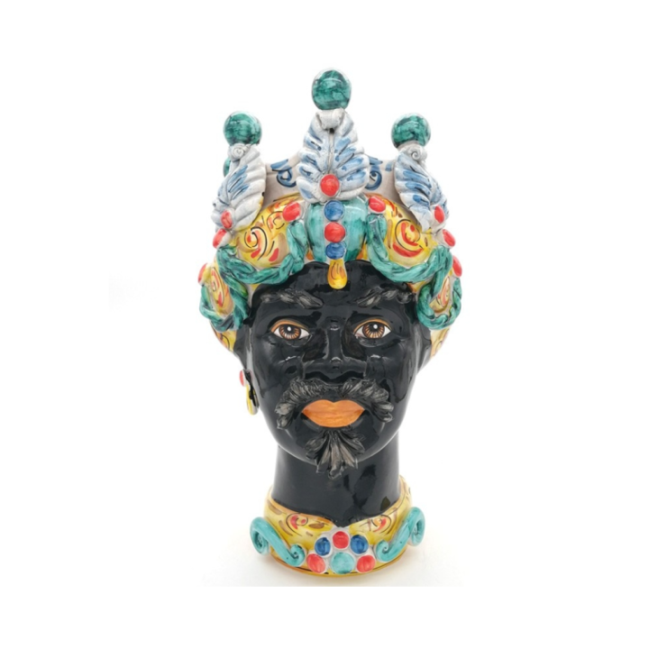 Verus Ceramiche Testa di Moro Liberty uomo volto nero