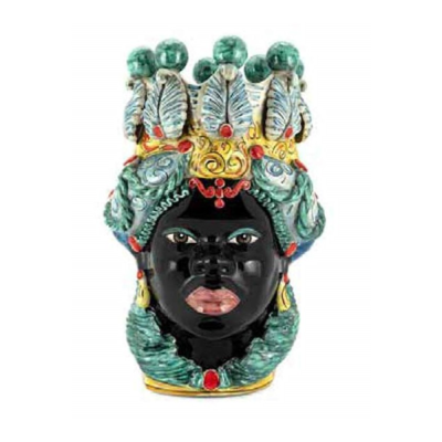 TESTA DI MORO MOD. DEMETRA MULTICOLOR VOLTO NERO L